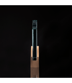 Trofeo Galvano de Madera y Cristal "Curve"