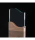 Trofeo Galvano de Madera y Cristal "Curve"