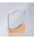 Trofeo Galvano de Madera y Cristal "Curve"