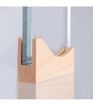 Trofeo Galvano de Madera y Cristal "Curve"