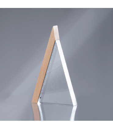 Trofeo Galvano de Madera y Cristal "Triangle"