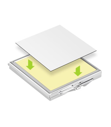 Espejo Metálico Cuadrado Sublimación