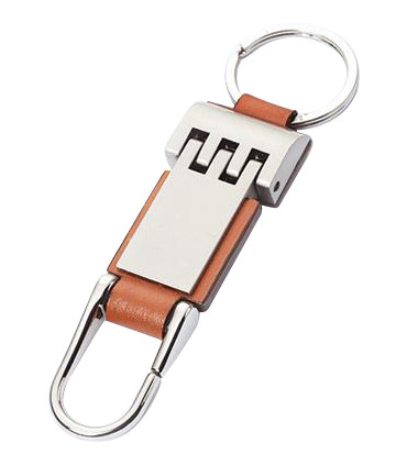 Llavero de Metal Cuero Premium