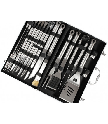 Deluxe BBQ Set Metálico de 24 piezas