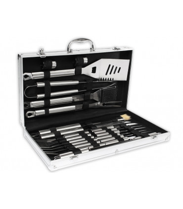 Deluxe BBQ Set Metálico de 24 piezas