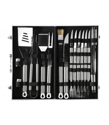 Deluxe BBQ Set Metálico de 24 piezas