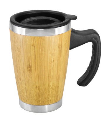 Mug de Bamboo con Asa Plástica