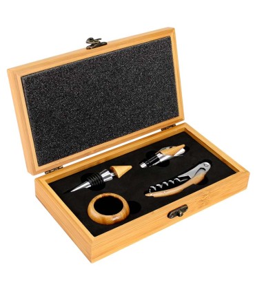Set de Vino de Bamboo