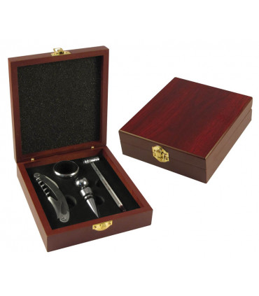 Set de Vino en Caja de Madera