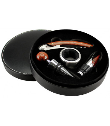 Set de Vino de PU Negro