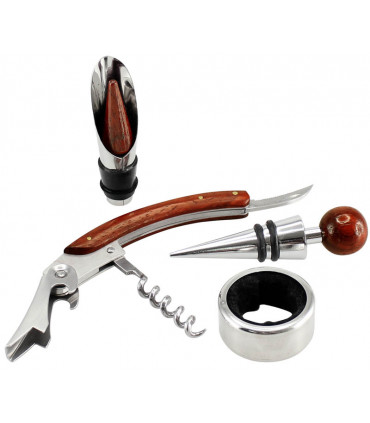 Set de Vino de PU Negro