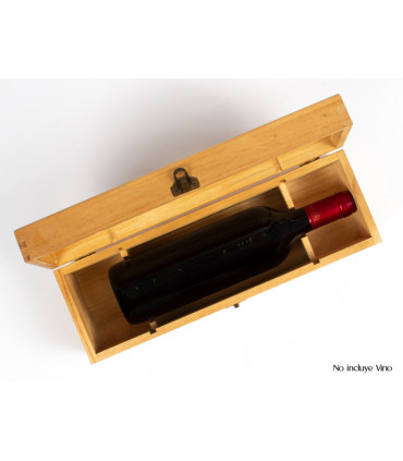 Caja de Madera Natural para Vino