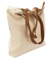 Bolsa de Compras 10oz Canvas asas Cuero