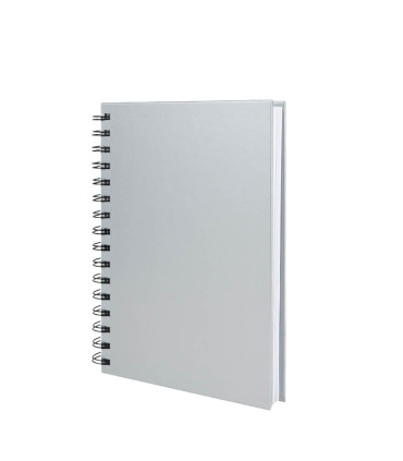 Cuaderno matemáticas tapa dura plateada