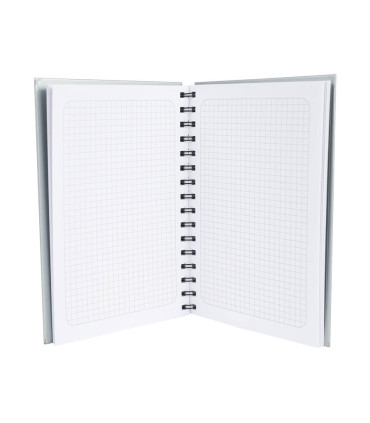 Cuaderno matemáticas tapa dura plateada