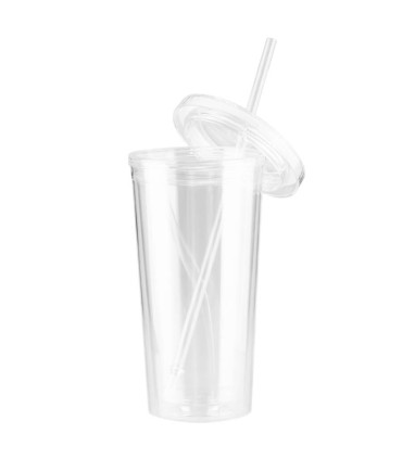 Vaso plástico doble pared aislante 600cc