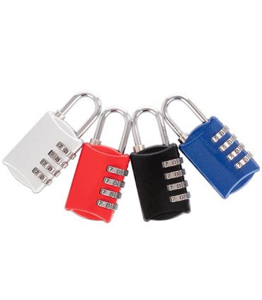 Candado metálico "SYDNEY" con clave 4 dígitos