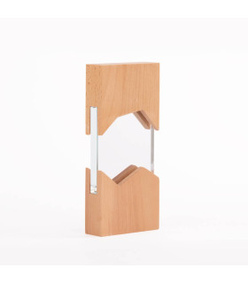 Trofeo Galvano de Madera y Cristal Steven