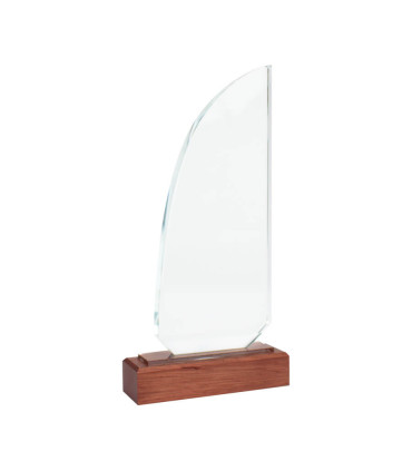 Trofeo Galvano de Madera y Cristal Sail
