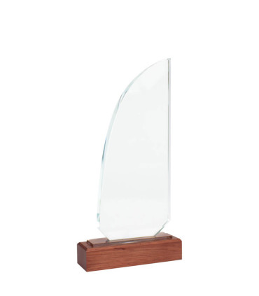 Trofeo Galvano de Madera y Cristal Sail