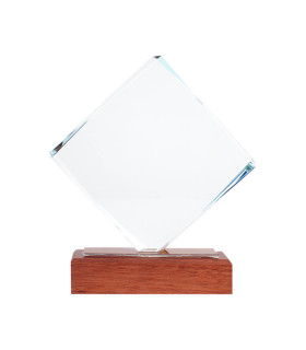 Trofeo Galvano de Madera y Cristal Fischer