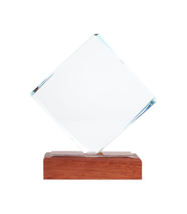 Trofeo Galvano de Madera y Cristal Fischer