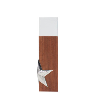 Trofeo de Madera y Cristal "Silver Star"