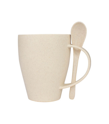 Mug de caña de Trigo con Cuchara