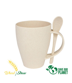 Mug de caña de Trigo con Cuchara