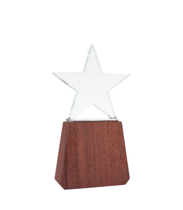 Trofeo de Madera y Cristal "Lonely Star"