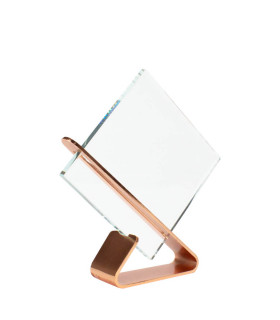 Trofeo Galvano Encobrizado de Cristal "Claim"