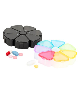 Pastillero Plástico 7 días "FLOWER"