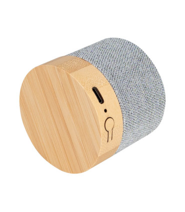 Parlante Altavoz de Bamboo y tela RPET "TRUE"