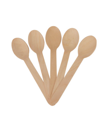 Bolsa con 100 cucharas de madera de Abedul