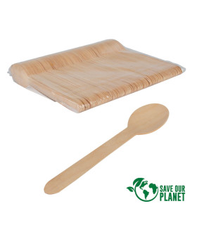 Bolsa con 100 cucharas de madera de Abedul