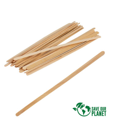 Bolsa con 1.000 palitos revolvedores de madera de Pino