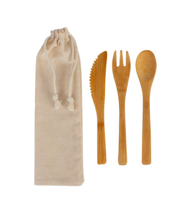Set de 3 cubiertos de Bamboo