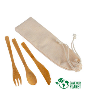 Set de 3 cubiertos de Bamboo