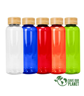 Botella PET tapa bamboo AINOA