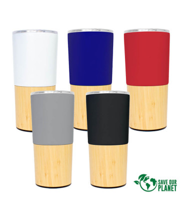 Mug metálico bamboo AURUS
