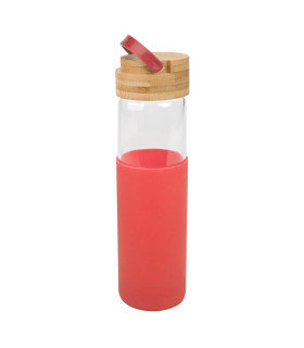 Botella de Vidrio con funda de silicona