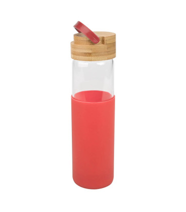 Botella de Vidrio con funda de silicona