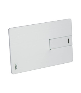 USB Pendrive 16GB Credit Card plateado.
