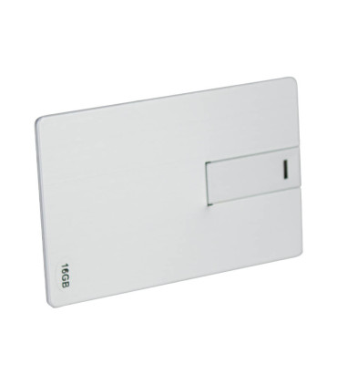 USB Pendrive 16GB Credit Card plateado.