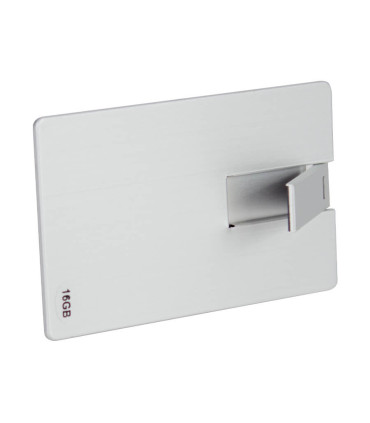 USB Pendrive 16GB Credit Card plateado.