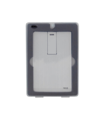 USB Pendrive 16GB Credit Card plateado.