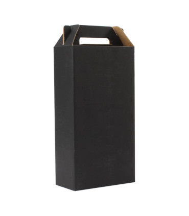 Caja autoarmable con asas, para 2 botellas de Vino