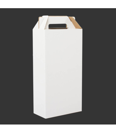 Caja autoarmable con asas, para 2 botellas de Vino