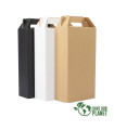 Caja autoarmable con asas, para 2 botellas de Vino