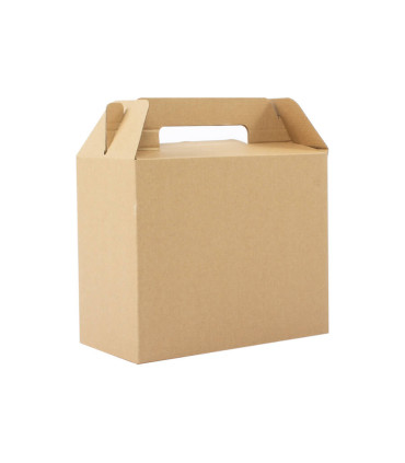 Caja autoarmable con asas, 25x20x12 cm